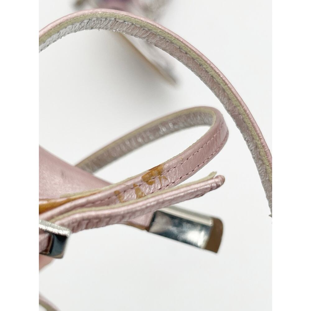 Giuseppe Zanotti Vintage Pink Metallic Crystal Embellished Strappy Sandals IT 38 - Picture 12 of 15